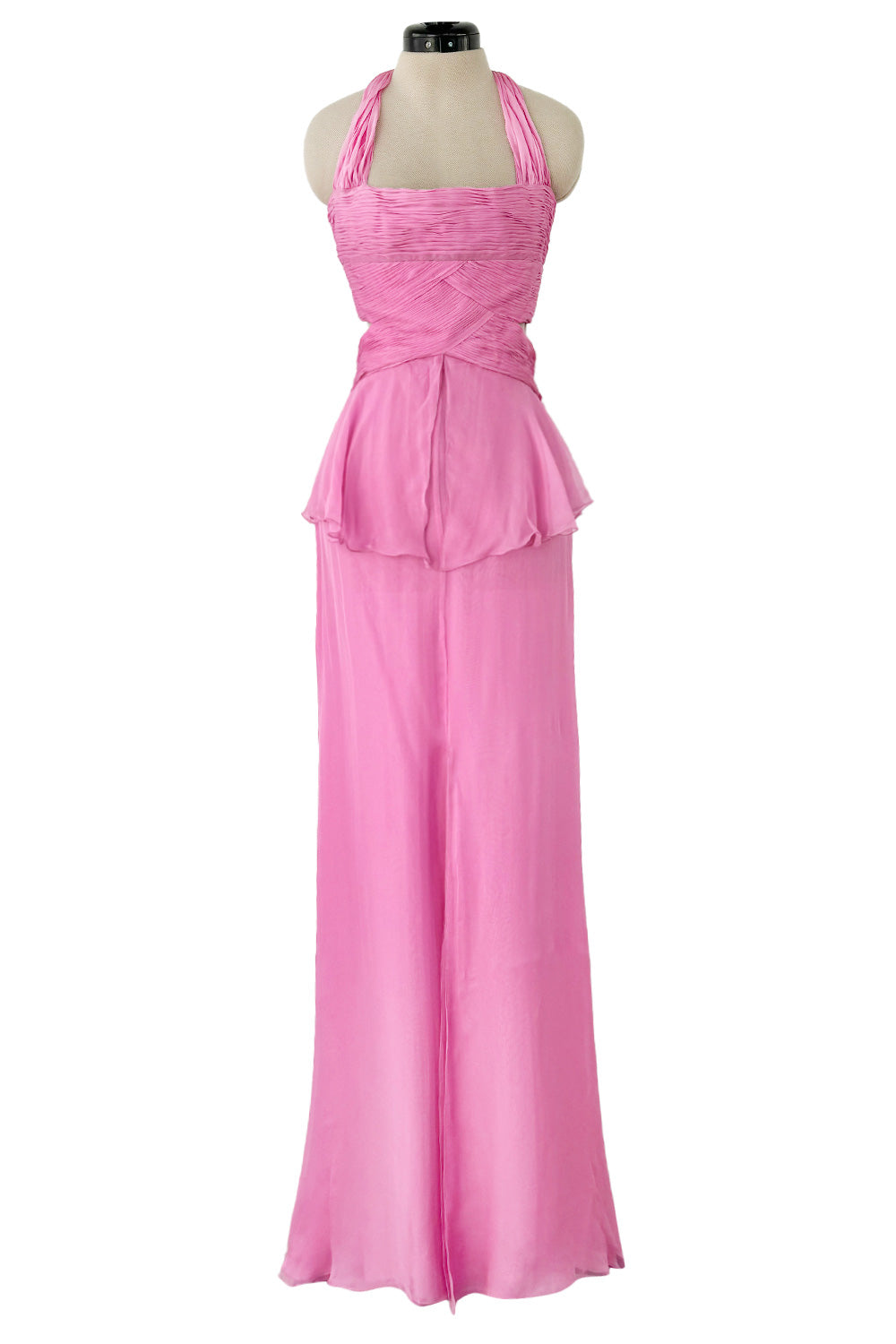 Dreamiest Spring 2007 Valentino Pleated & Bias Cut Pink Silk Chiffon D –  Shrimpton Couture