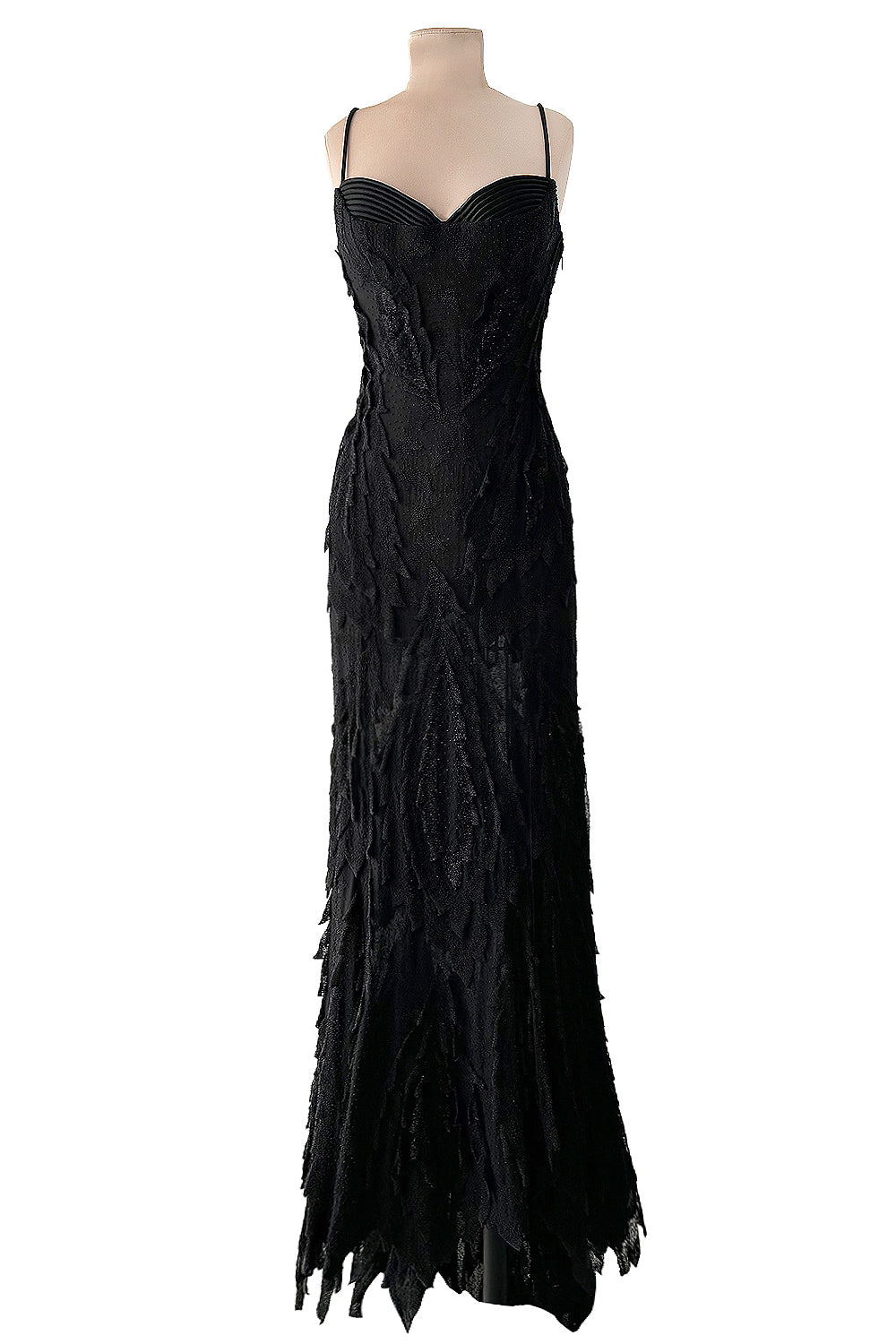 c 1995 Gianni Versace Atelier Haute Couture Black Hand-Beaded