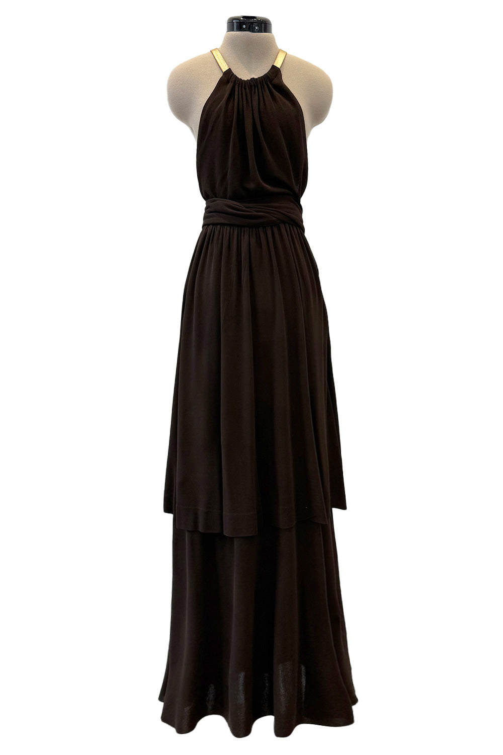 Black iridescent rhinestone pearl fashion embellished draped slit maxi dress