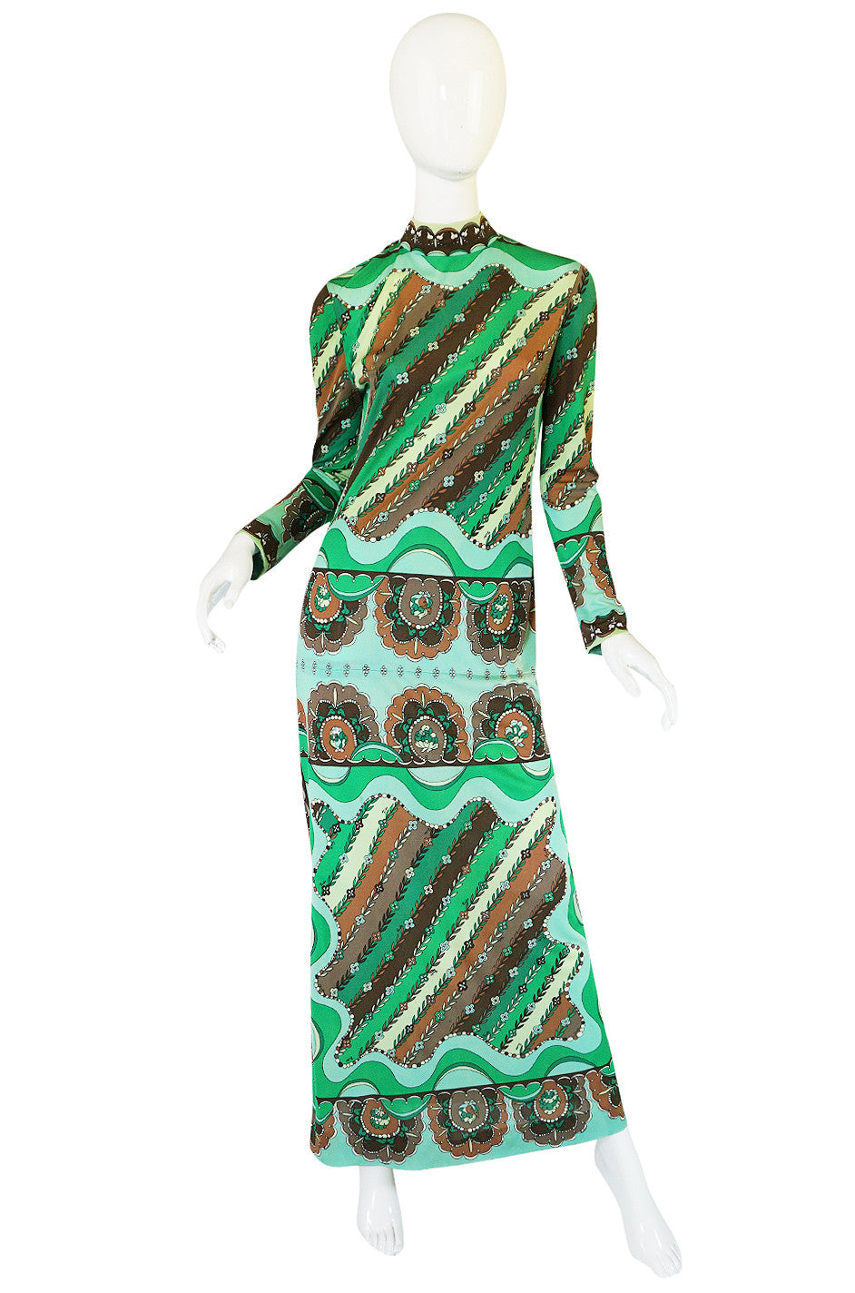 1960s Green Silk Print Emilio Pucci Dress – Shrimpton Couture