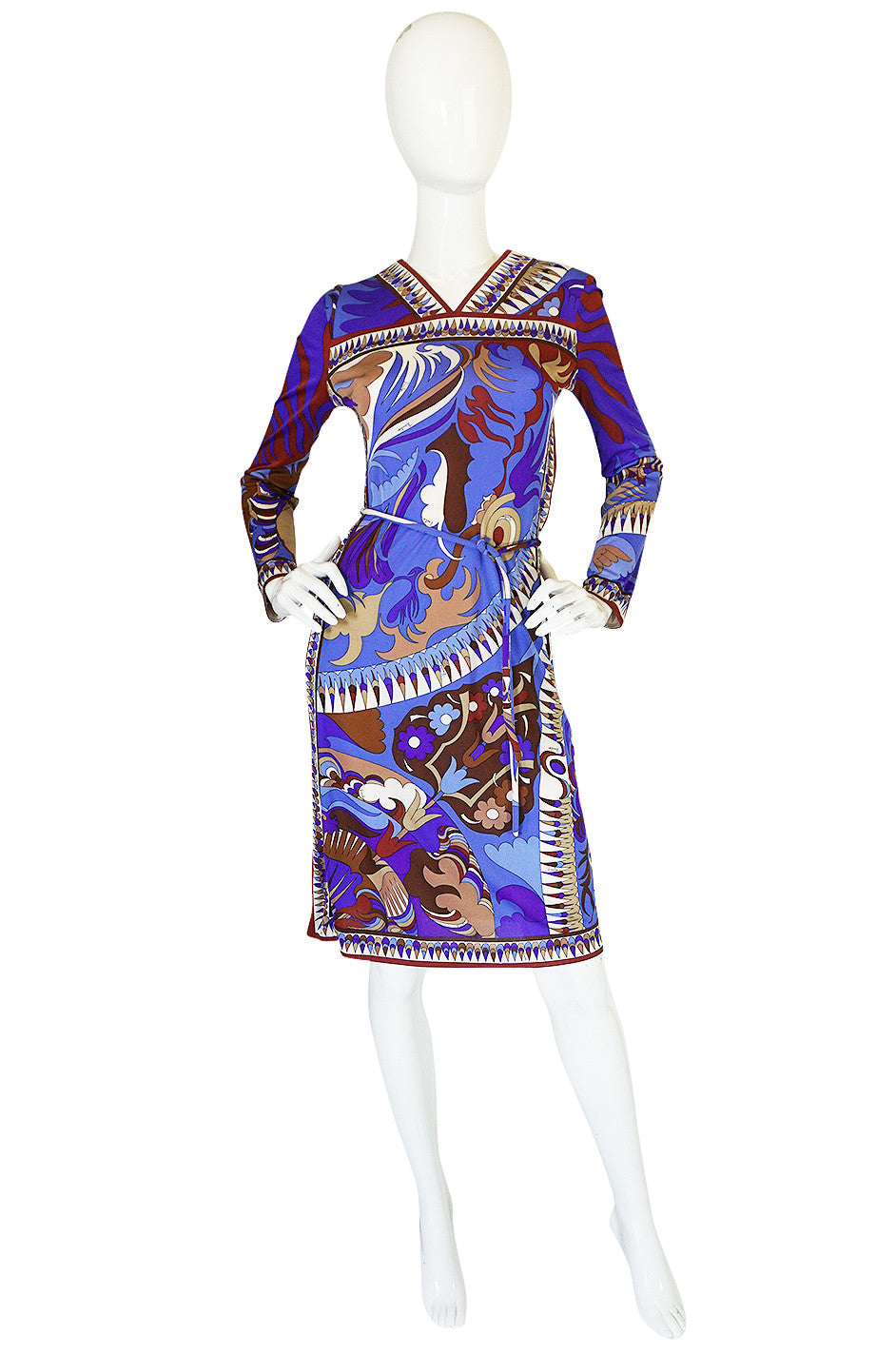 Emilio Pucci Sleeveless Signature Print Sheath Dress