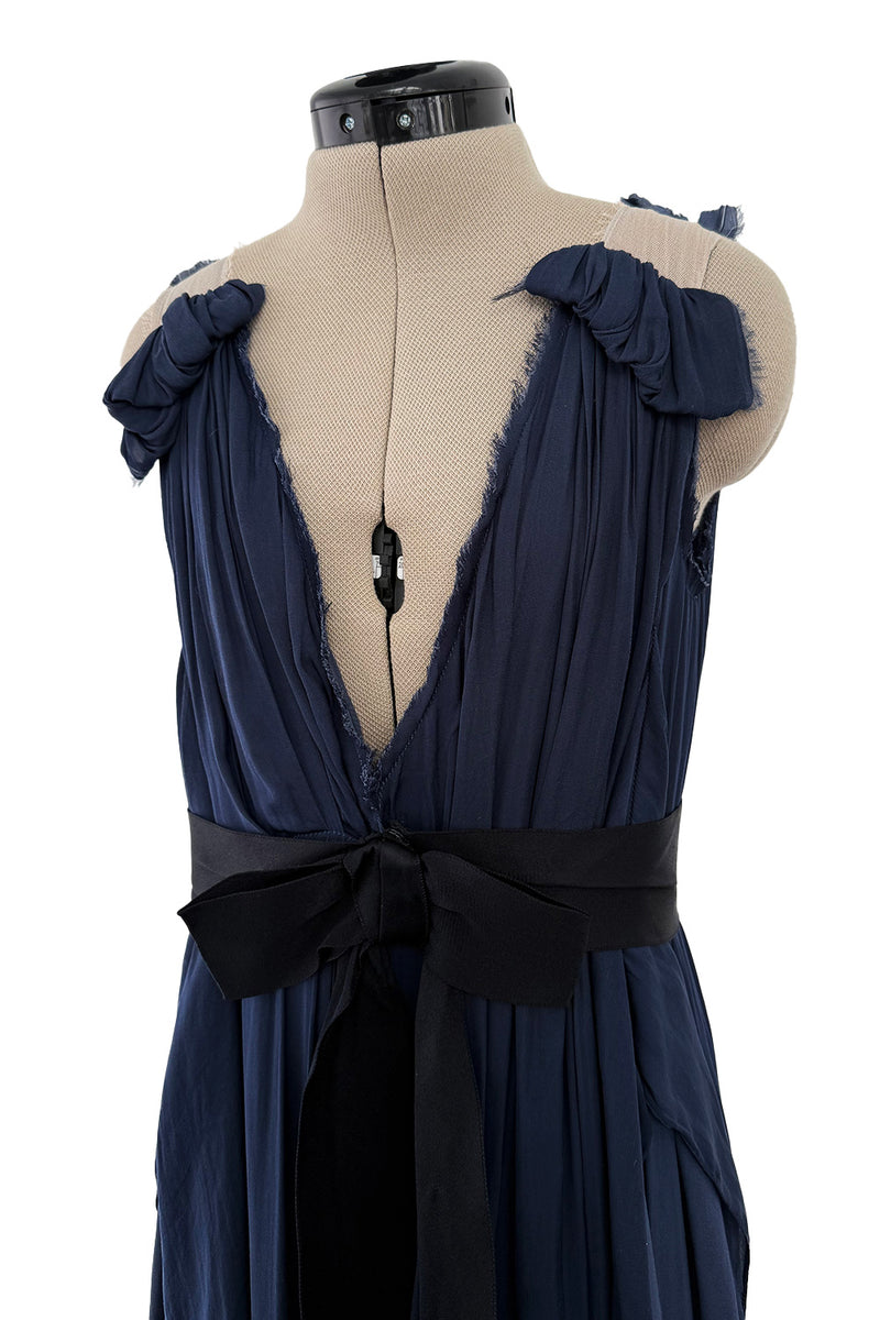 Spring 2008 Lanvin by Alber Elbaz Deep Blue Silk Dress