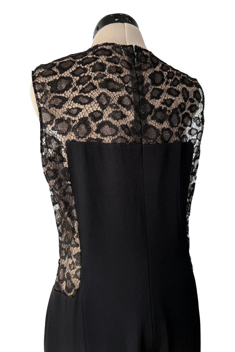 Fabulous 2014 Alexander McQueen by Sarah Burton Metallic Lace & Silk Jumpsuit