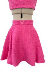 Recent Valentino by Pierpaolo Piccioli Pink Minimal Halter & Flared Mini Skirt Set