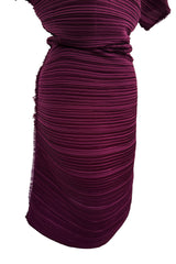 Easy to Wear Spring 2011 Lanvin by Alber Elbaz Runway Look 23 Raspberry Pleat Dress