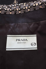 Amazing Fall 2004 Prada Runway Look 37 Black Silk Beaded & Embroidered Jacket