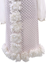 Spring 2012 Chanel by Karl Lagerfeld Pale Pink Knit Dress w Front Flower Detail