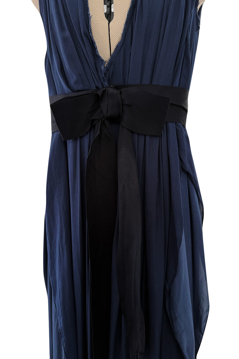 Spring 2008 Lanvin by Alber Elbaz Deep Blue Silk Dress