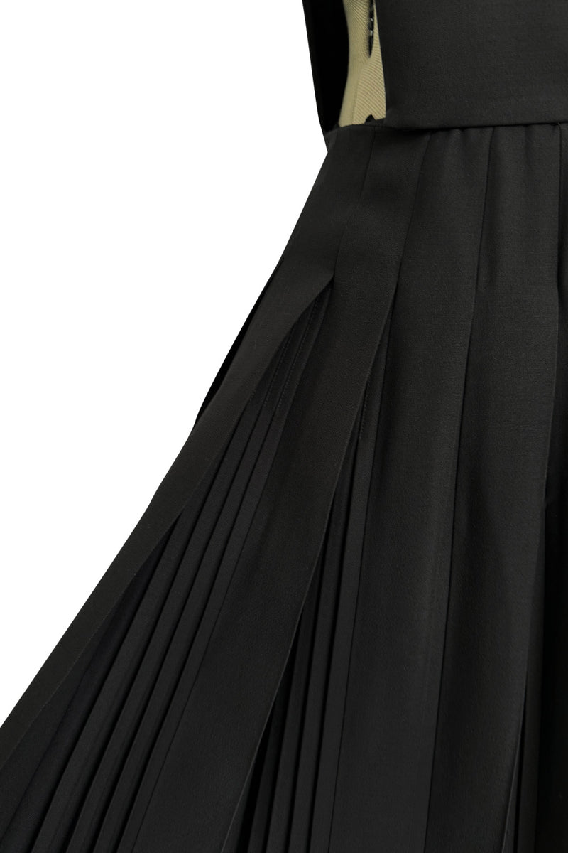 Incredible Fall 2015 Valentino by Pierpaolo & Piccioli & Maria Grazia Chiuri Open Side Pleated Skirt Dress