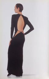 Iconic Fall 1989 Geoffrey Beene Heavily Documented Backless Jersey Dress