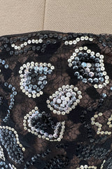 Outstanding Fall 2001 Chanel by Karl Lagerfeld Runway Strapless Sequin & Lace Panel Dress