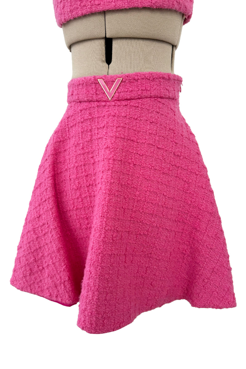 Recent Valentino by Pierpaolo Piccioli Pink Minimal Halter & Flared Mini Skirt Set