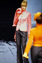 Fall 1995 Christian Dior by Gianfranco Ferre Pink Salmon Silk & Mohair Jacket