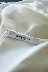 Amazing 2018 Givenchy by Clare Waight Keller White & Ivory Dress w Bead Edged Angel Sleeves