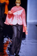 Fall 1995 Christian Dior by Gianfranco Ferre Pink Salmon Silk & Mohair Jacket