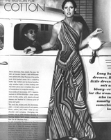 Spring 1972 Lanvin by Jules-Francois Crahay Striped One Shoulder Dress