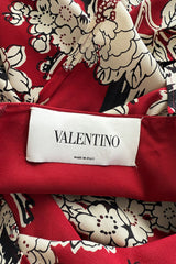 Prettiest 2016 Valentino by  Maria Grazia Chiuri & Pierpaolo Piccioli Printed Red Silk Dress