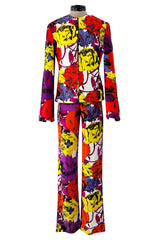 Brilliant Spring 2002 Versace by Donatella Versace Jacket & Beaded Pant Set