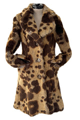 2000s Vivienne Westwood Red Label Faux Fur Reissue Leopard Jacket