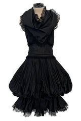 Spring 2006 Chanel by Karl Lagerfeld "Coco Meets James Dean" Look 50 Silk Pouf Dress w Lace