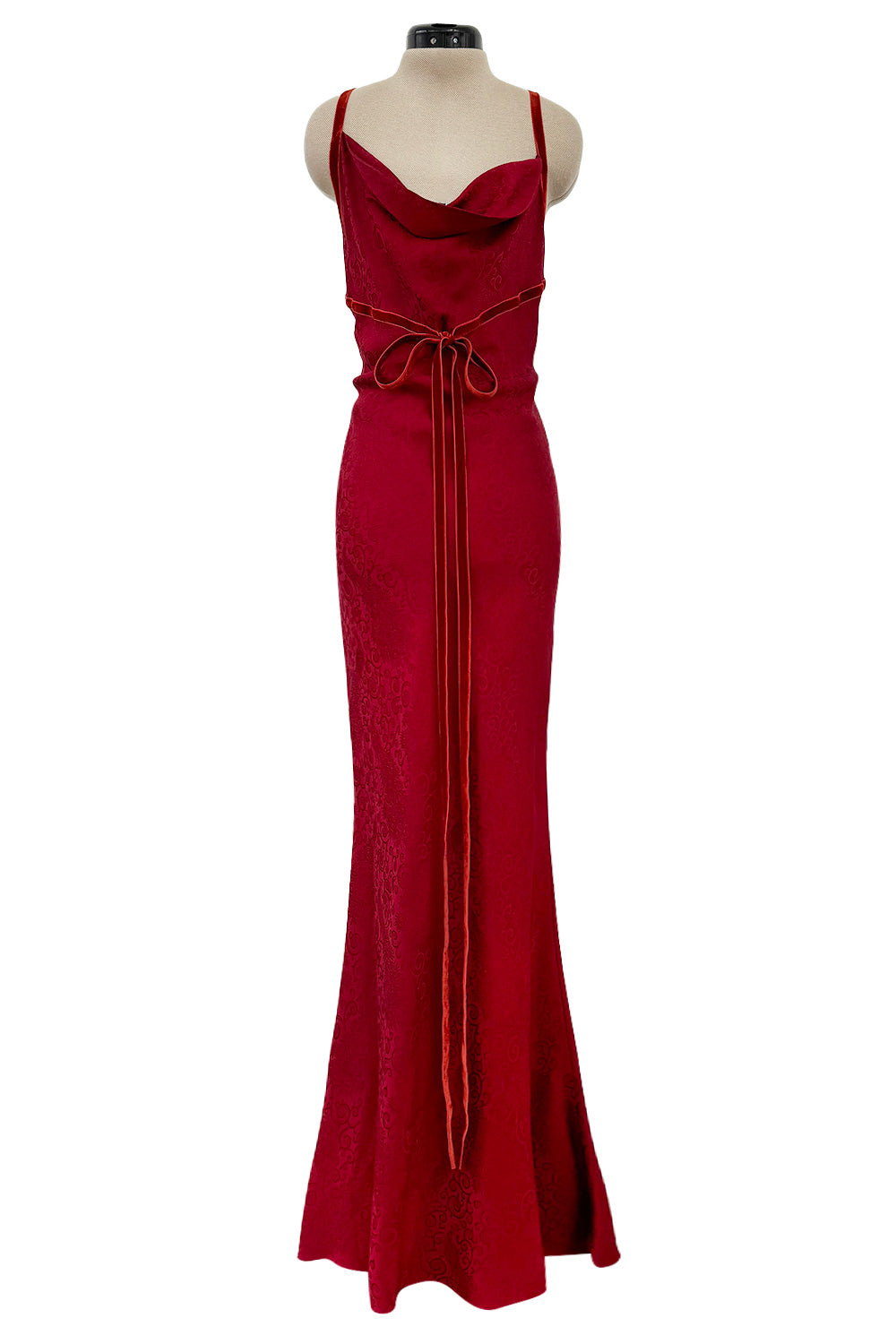 Isabella dress in deep red silk hotsell velvet.