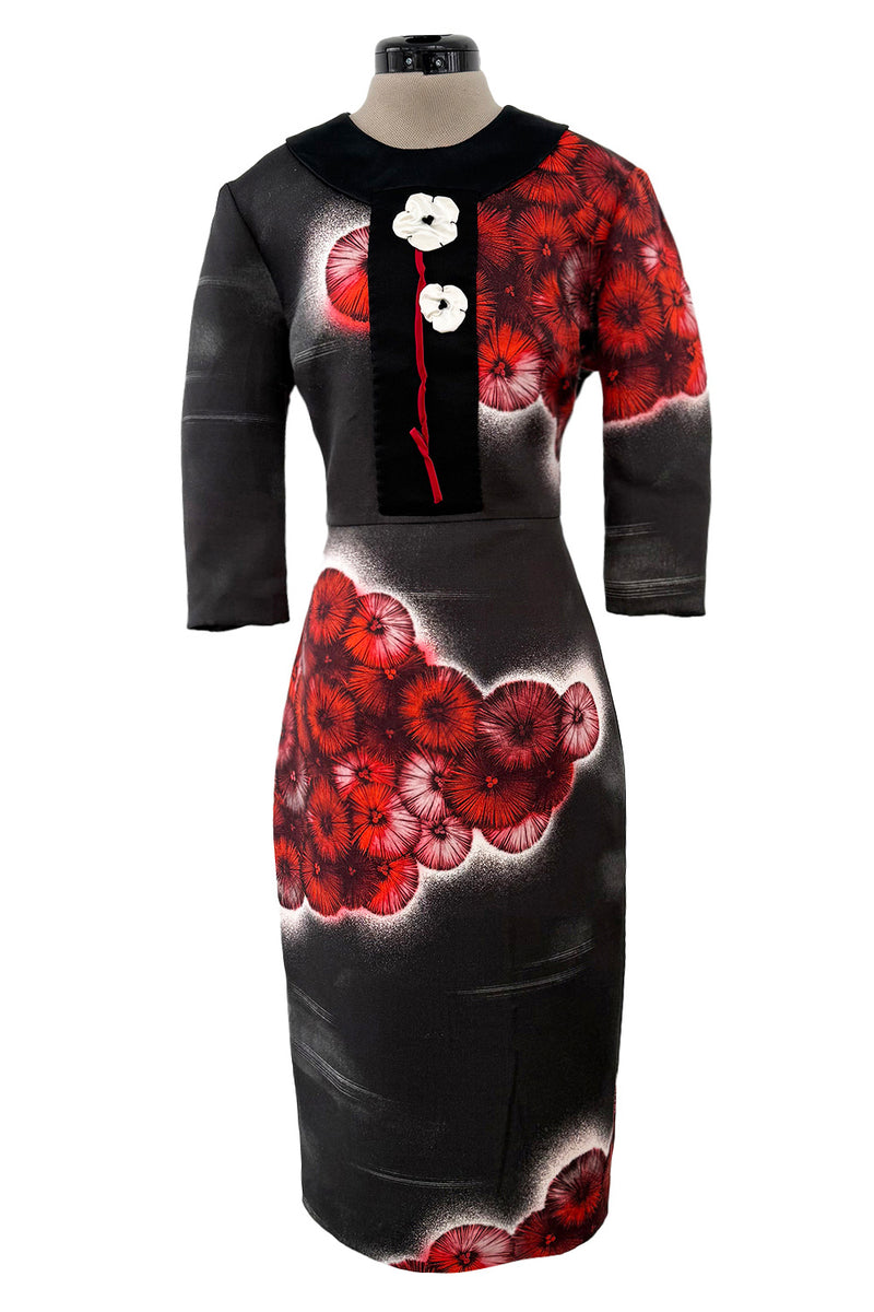 Spring 2013 Prada Runway Look 25 by Miuccia Prada Printed Floral Neoprene-like Dress