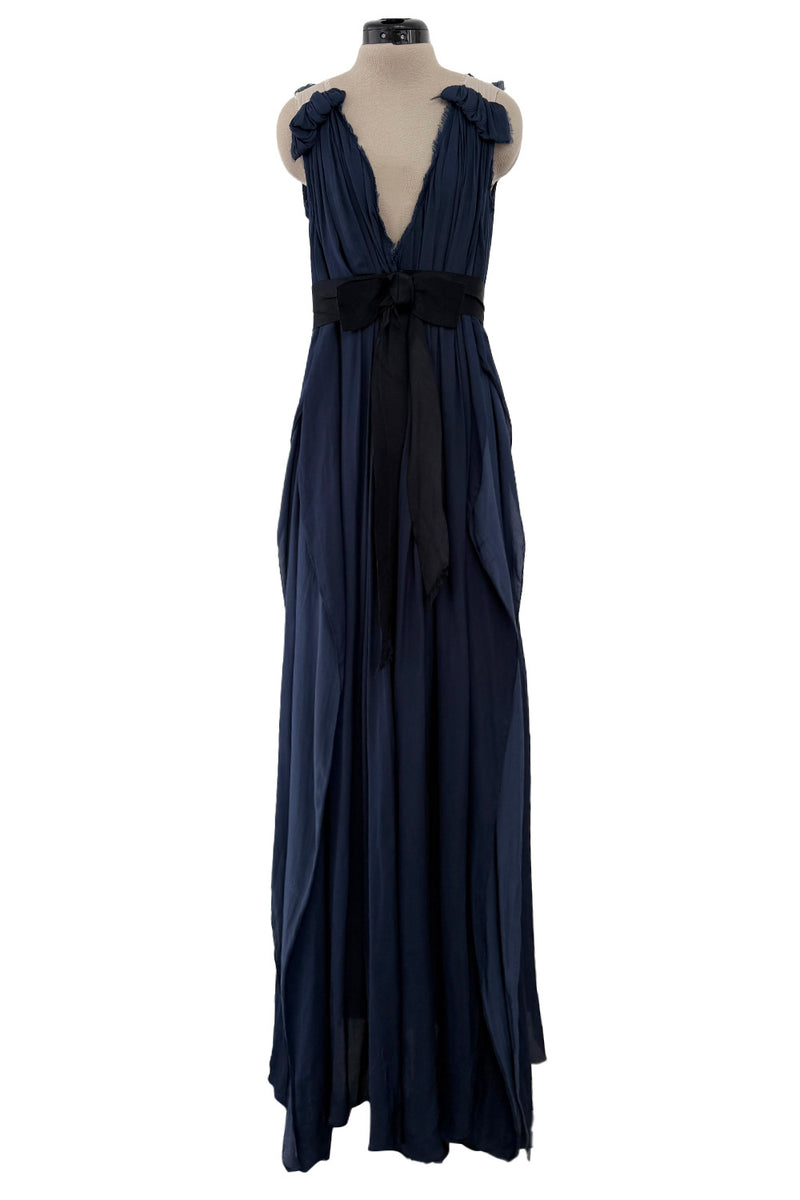 Spring 2008 Lanvin by Alber Elbaz Deep Blue Silk Dress