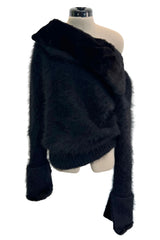 Fall 2001 Gucci by Tom Ford Runway Look 26 Sheared Mink & Softeest Black Angora Sweater