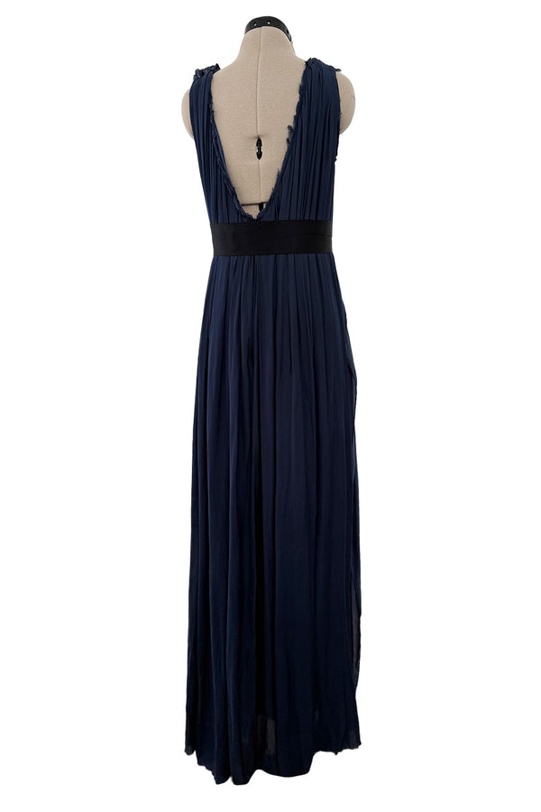 Spring 2008 Lanvin by Alber Elbaz Deep Blue Silk Dress