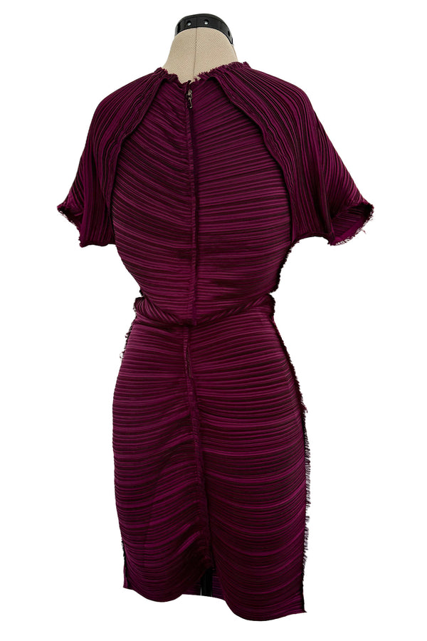 Easy to Wear Spring 2011 Lanvin by Alber Elbaz Runway Look 23 Raspberry Pleat Dress