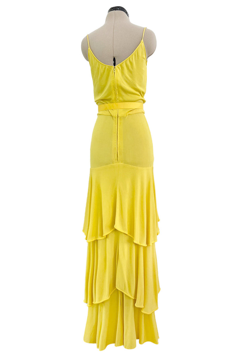 Minimalist 1970s Christian Dior by Marc Bohan Yellow Jersey Tank Dress –  Shrimpton Couture