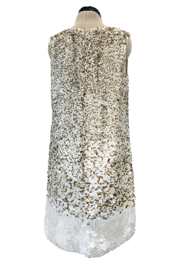 Gorgeous Resort 2013 Oscar de la Renta Runway Look 13 Gold Silver & Ivory Sequin Dress