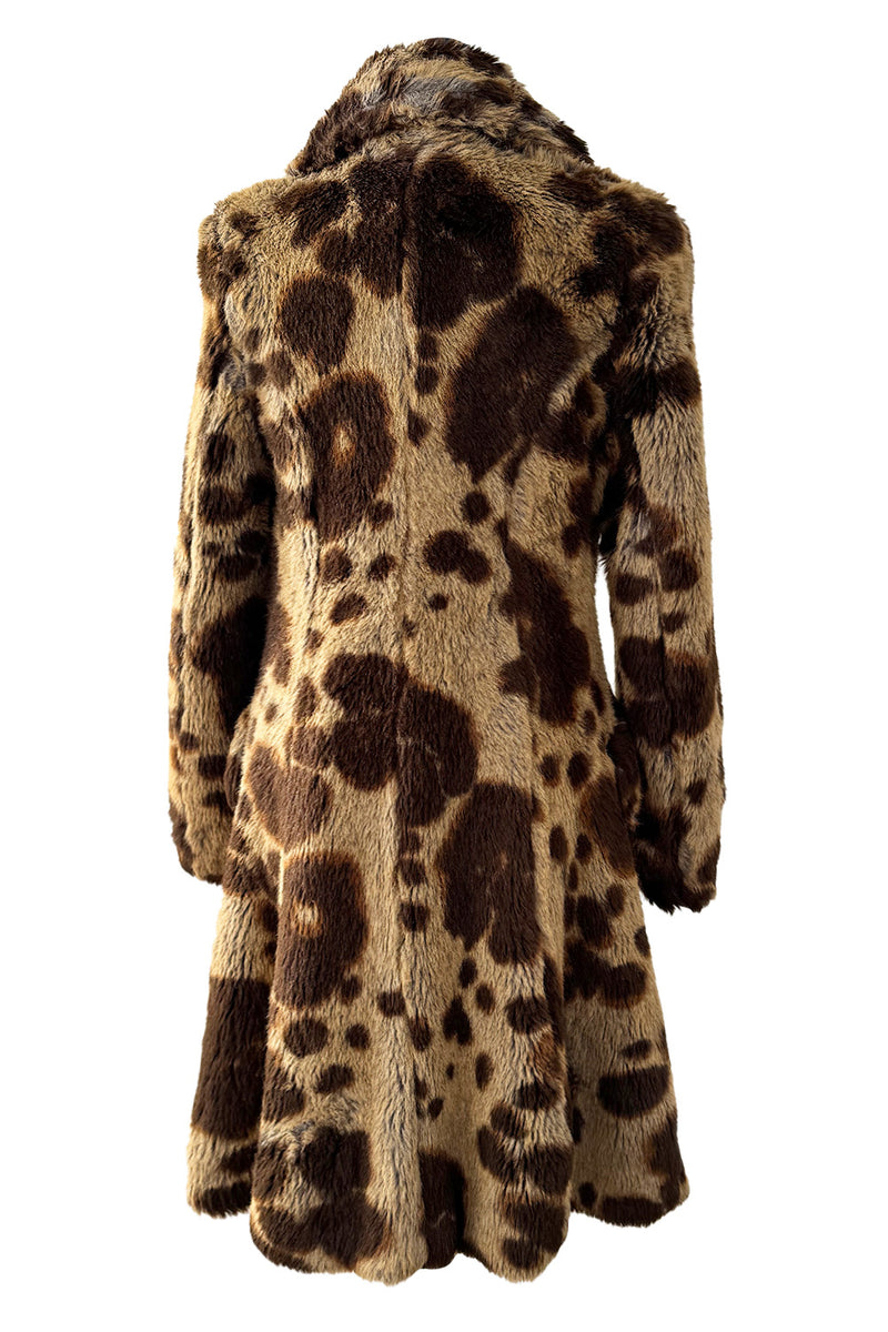 2000s Vivienne Westwood Red Label Faux Fur Reissue Leopard Jacket