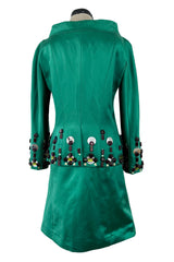 Fall 2008 Christian Dior by John Galliano Runway Look 37 Emerald Green Suit