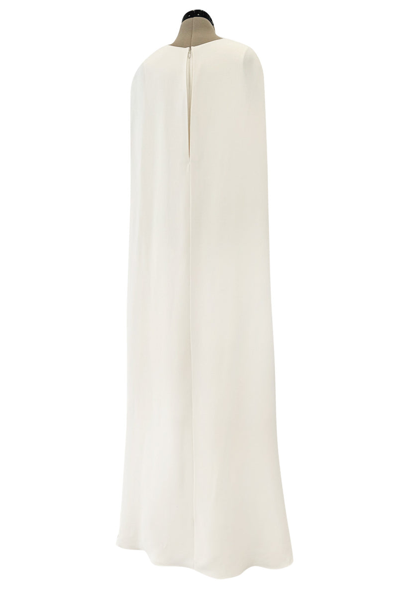 Resort 2015 Look 78 Valentino by Pierpaolo &  Piccioli & Maria Grazia Chiuri Ivory Caped Sleeve Silk Dress