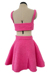 Recent Valentino by Pierpaolo Piccioli Pink Minimal Halter & Flared Mini Skirt Set