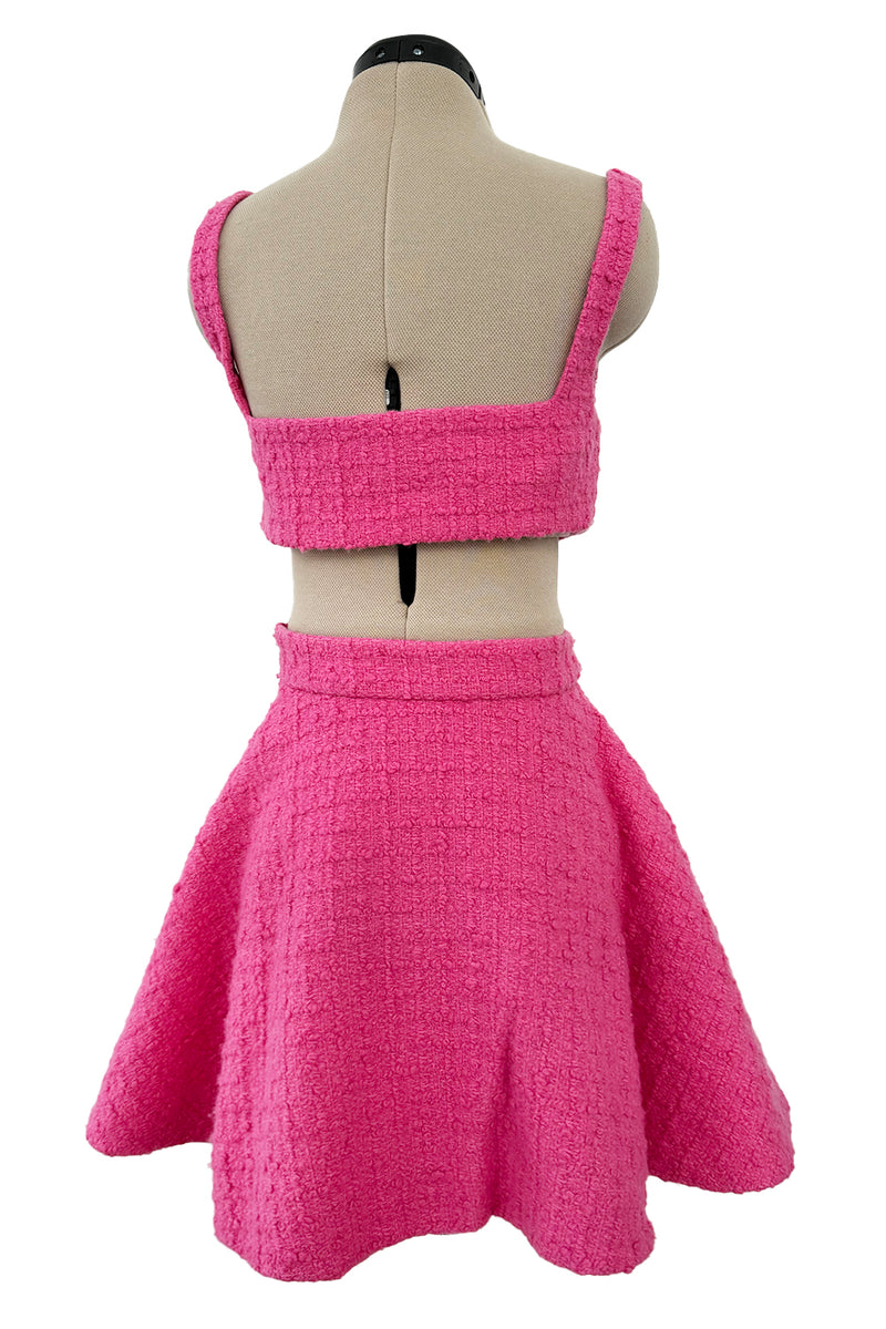 Recent Valentino by Pierpaolo Piccioli Pink Minimal Halter & Flared Mini Skirt Set