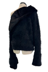 Fall 2001 Gucci by Tom Ford Runway Look 26 Sheared Mink & Softeest Black Angora Sweater