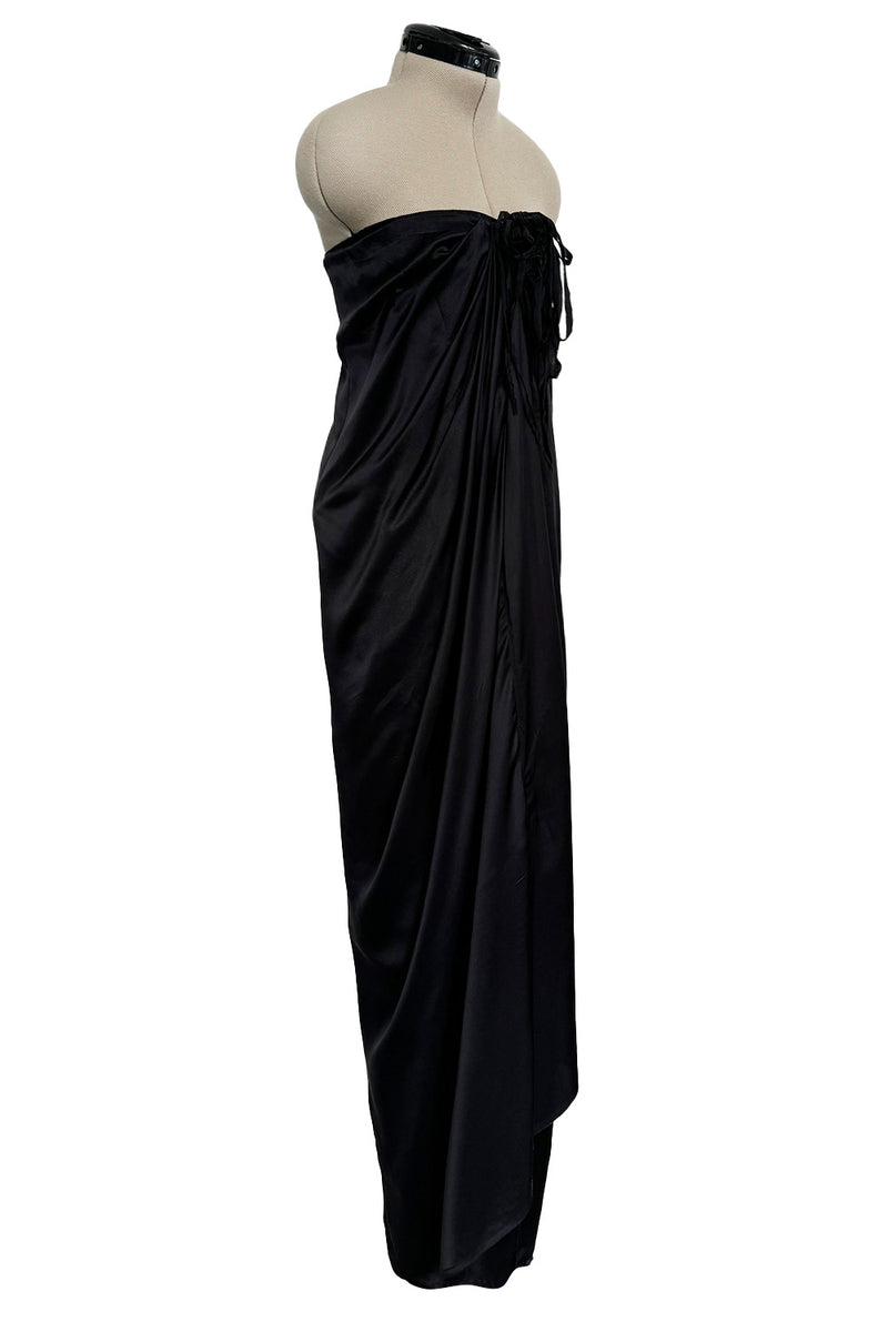 Easy to Wear Resort 2009 Lanvin by Alber Elbaz Look 4 Black Silk Strapless Dress