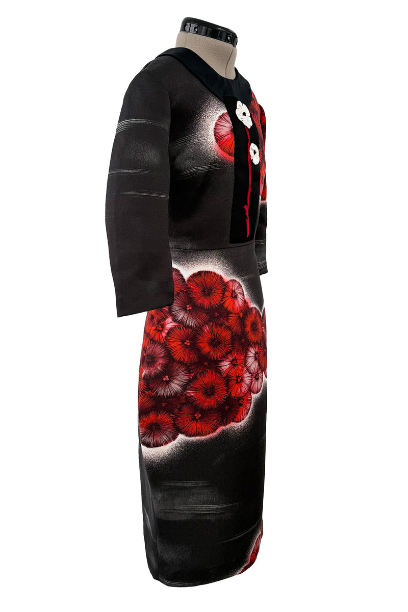 Spring 2013 Prada Runway Look 25 by Miuccia Prada Printed Floral Neoprene-like Dress