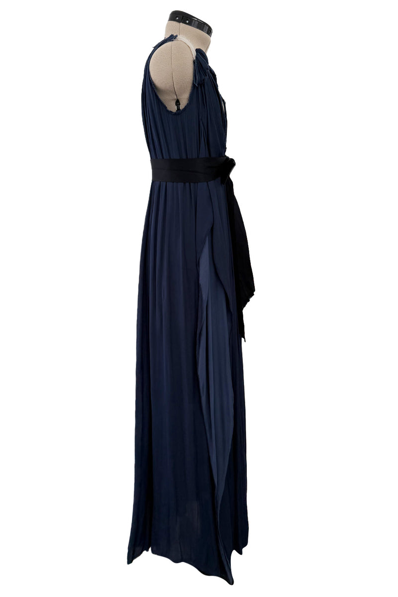 Spring 2008 Lanvin by Alber Elbaz Deep Blue Silk Dress