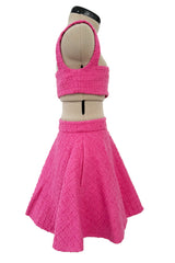 Recent Valentino by Pierpaolo Piccioli Pink Minimal Halter & Flared Mini Skirt Set