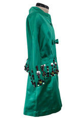 Fall 2008 Christian Dior by John Galliano Runway Look 37 Emerald Green Suit