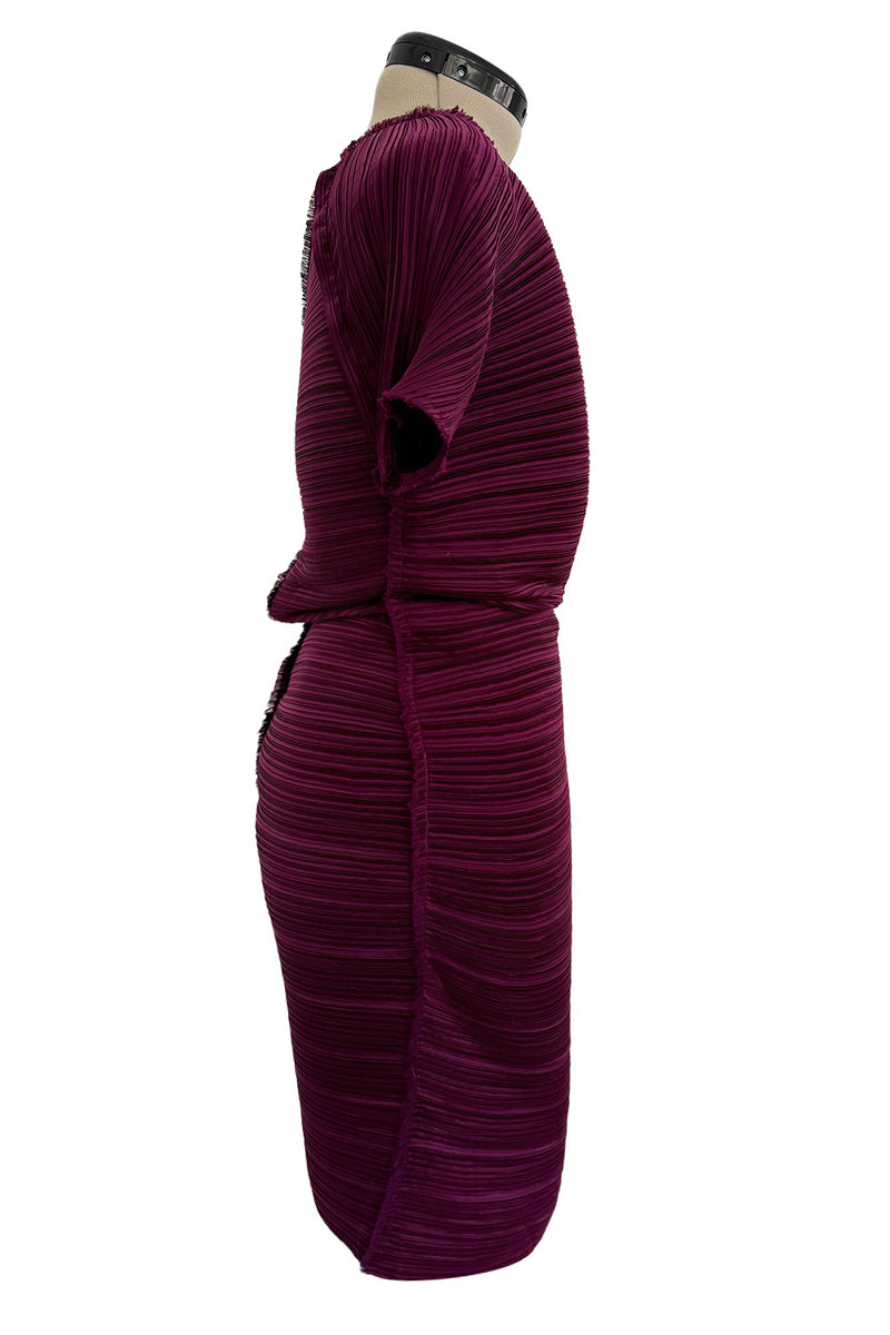 Easy to Wear Spring 2011 Lanvin by Alber Elbaz Runway Look 23 Raspberry Pleat Dress