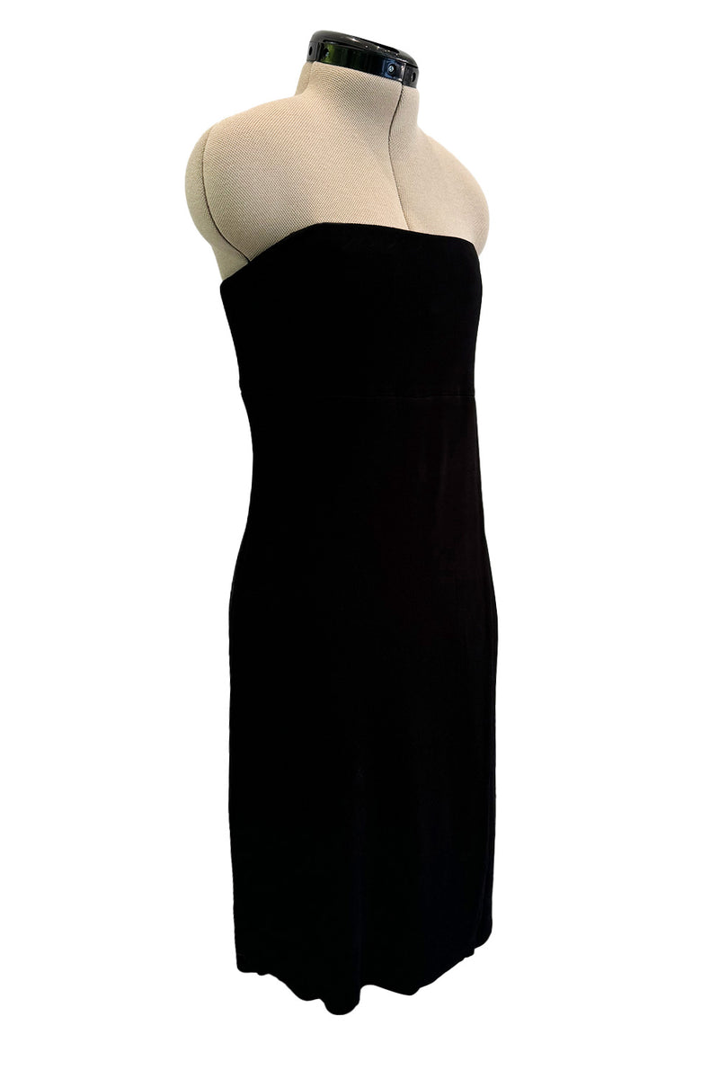 Important Fall 1997 Gianni Versace Black Strapless Dress from his Final Womans RTW Collection