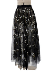 Fall 2019 Christian Dior by Maria Grazia Chiuri Runway Black Net Bead & Sequin Over Skirt