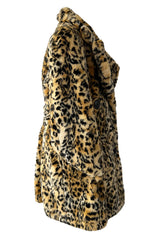 Vintage Vivienne Westwood Soft Faux Fur Leopard Print Jacket W Back Swag