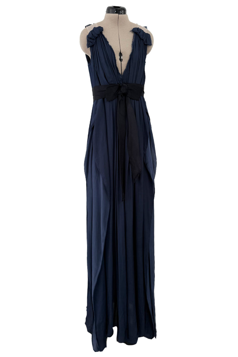 Spring 2008 Lanvin by Alber Elbaz Deep Blue Silk Dress