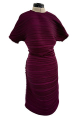 Easy to Wear Spring 2011 Lanvin by Alber Elbaz Runway Look 23 Raspberry Pleat Dress