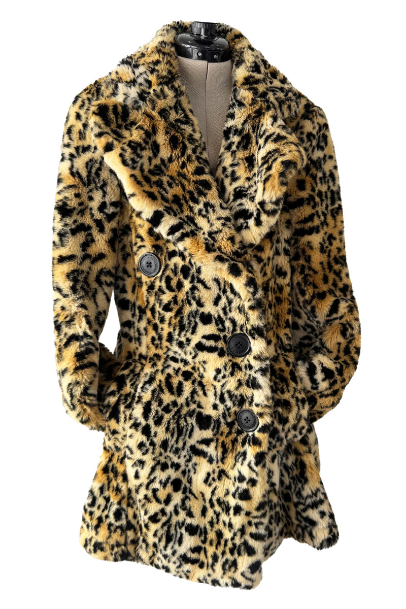 Vintage Vivienne Westwood Soft Faux Fur Leopard Print Jacket W Back Swag